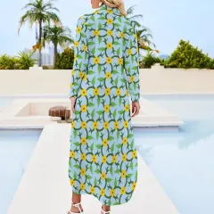 Button-Up Long Sleeve Shirt Dress thumbnail 3