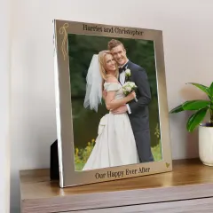 Personalised Black and Gold 8x10 Photo Frame, Custom Wedding Picture Frame Gift for Couples thumbnail 3