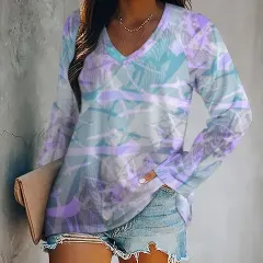 Women's Long Sleeve Loose Tee (TLREV2) thumbnail 1