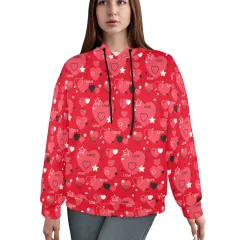 Women's All Over Print Hoodie (Model H61) thumbnail 2
