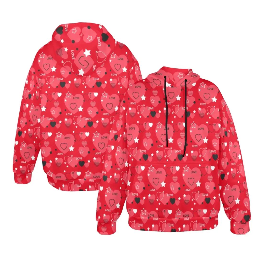 Women's All Over Print Hoodie (Model H61) — photo 5