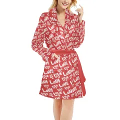 Women's All Over Print Fleece Robe (ModelSets 10) thumbnail 1