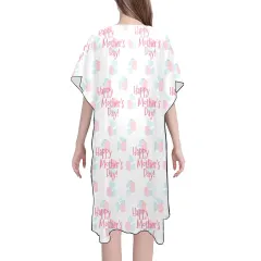 Mid-Length Side Slits Chiffon Cover Up (Model H50) thumbnail 2