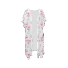 Mid-Length Side Slits Chiffon Cover Up (Model H50) thumbnail 3