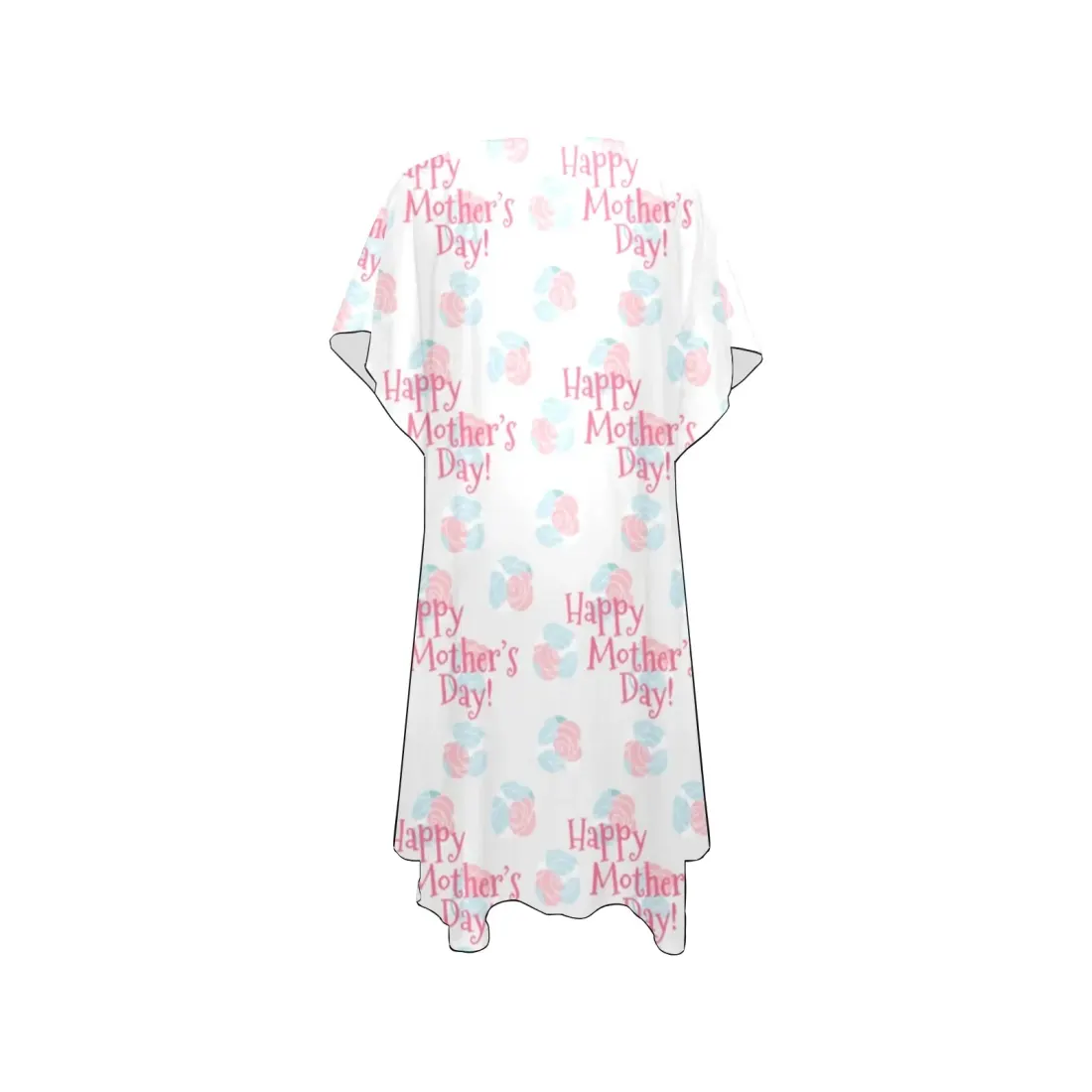 Mid-Length Side Slits Chiffon Cover Up (Model H50) — photo 4