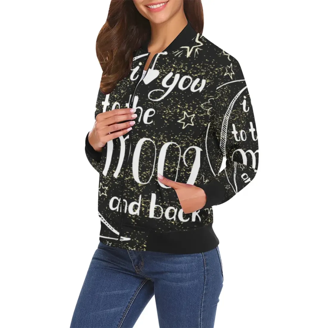 Women's All Over Print Casual Jacket (Model H19) — photo 4