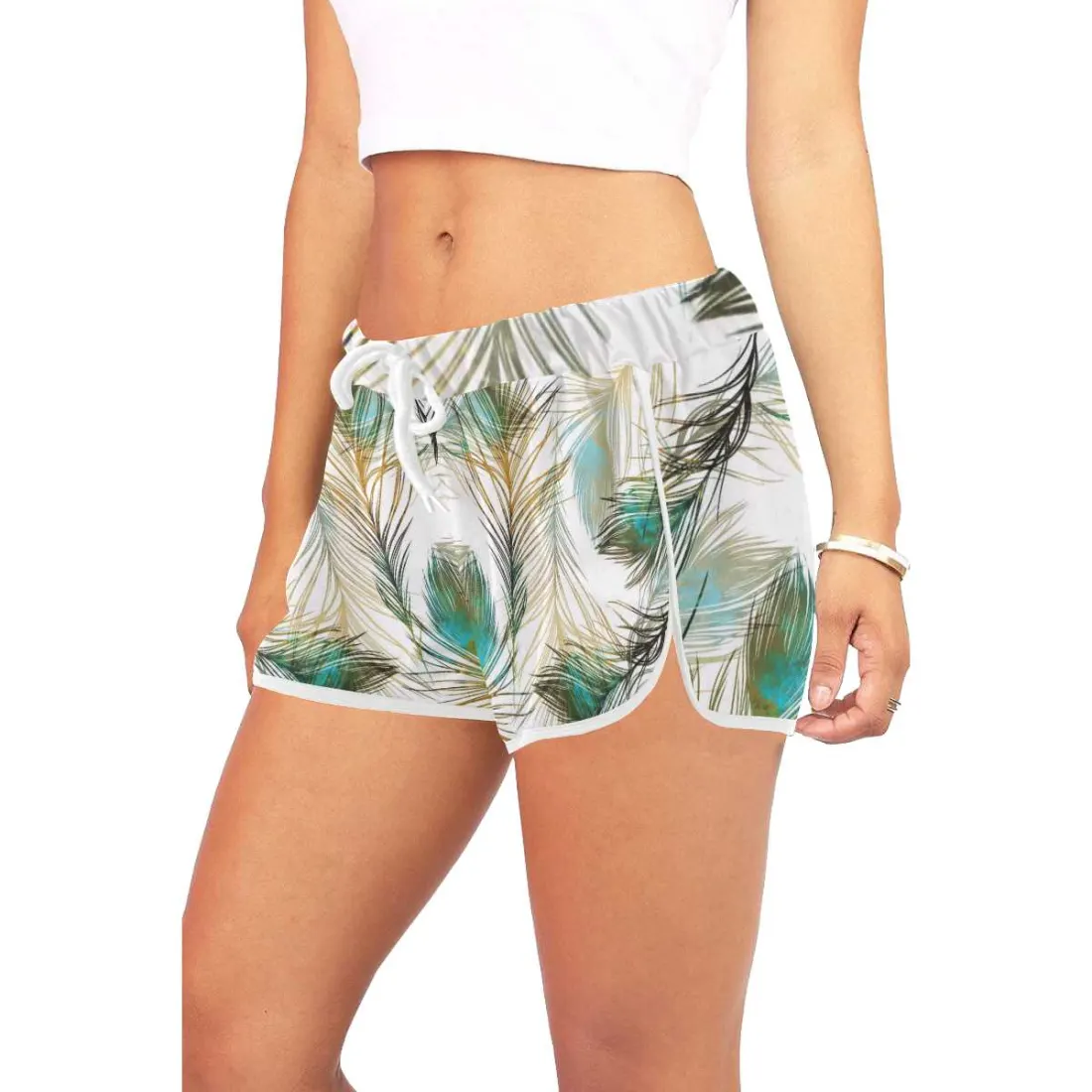 Women's All Over Print Casual Shorts (Model L19) — photo 2