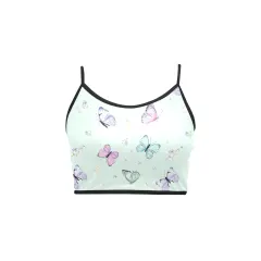 Women's Spaghetti Strap Crop Top (ModelT67) thumbnail 3