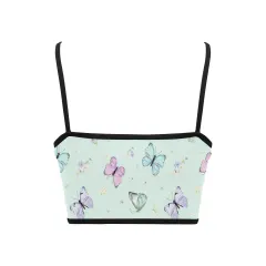 Women's Spaghetti Strap Crop Top (ModelT67) thumbnail 4