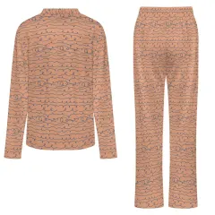 Women's V- Neck Long Sleeve Pajama Set thumbnail 3