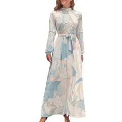 Long Sleeve High Neck Long Dress thumbnail 3
