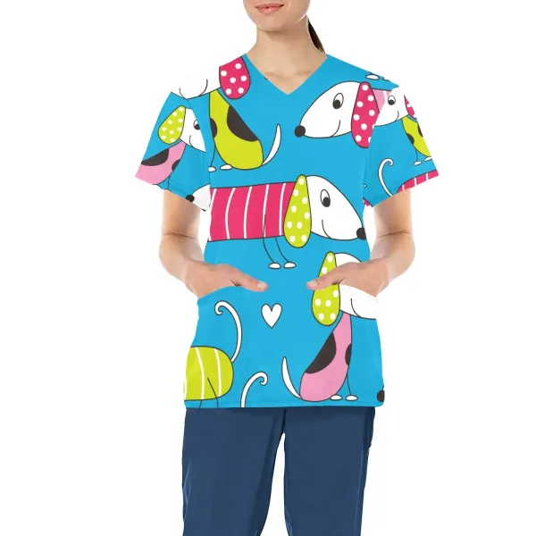 Women's All Over Print Scrub