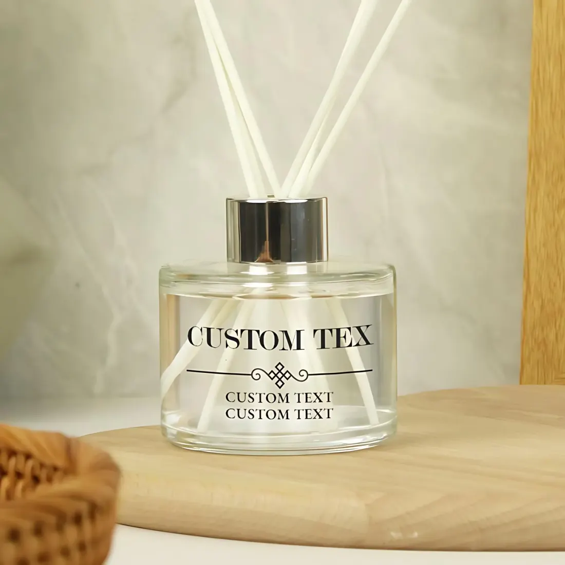 Personalised Diamond Reed Diffuser Bottle, Custom Engraved Elegant Home Fragrance Gift — photo 2