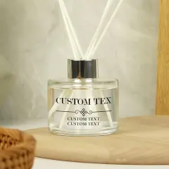 Personalised Diamond Reed Diffuser Bottle, Custom Engraved Elegant Home Fragrance Gift thumbnail 2