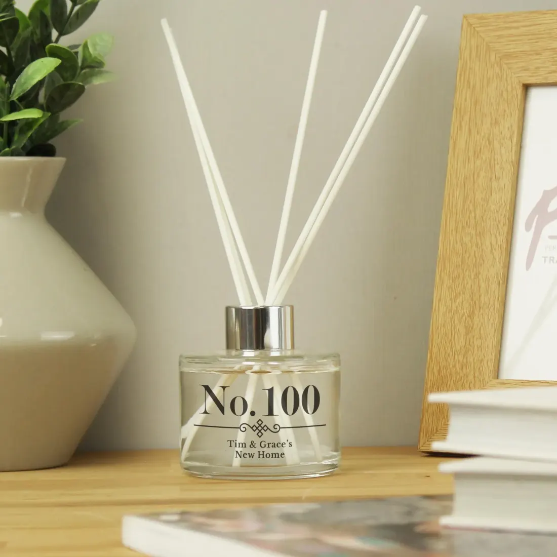 Personalised Diamond Reed Diffuser Bottle, Custom Engraved Elegant Home Fragrance Gift — photo 4