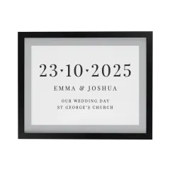 Personalised Special Date Poster Frame, Custom Wedding Date Print, Engraved Couple Keepsake thumbnail 3