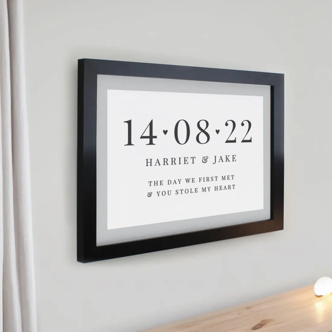 Personalised Special Date Poster Frame, Custom Wedding Date Print, Engraved Couple Keepsake — photo 4