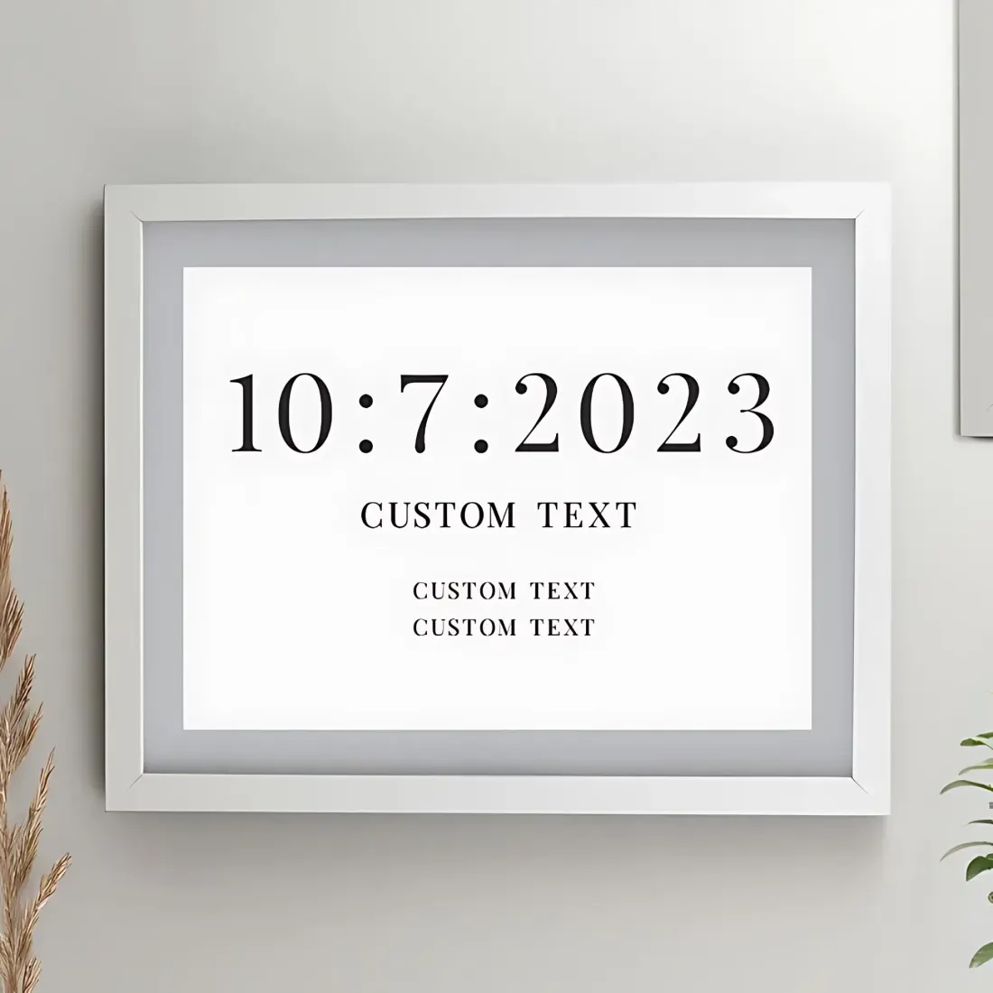Personalised Special Date Poster Frame, Custom Wedding Date Print, Engraved Couple Keepsake — photo 5