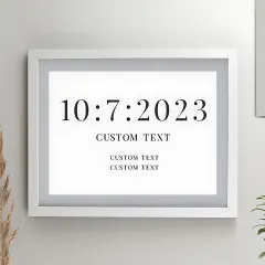 Personalised Special Date Poster Frame, Custom Wedding Date Print, Engraved Couple Keepsake thumbnail 5