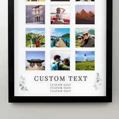 Personalised Wedding Multi Photo Frame, Custom Photo Upload Collage Gift, Engraved Date Keepsake thumbnail 2