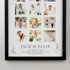 Personalised Wedding Multi Photo Frame, Custom Photo Upload Collage Gift, Engraved Date Keepsake thumbnail 6