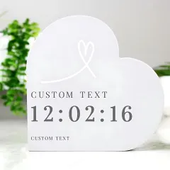 Personalised Freestanding Heart Ornament, Custom Engraved Text Keepsake thumbnail 2