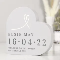 Personalised Freestanding Heart Ornament, Custom Engraved Text Keepsake thumbnail 3