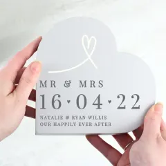 Personalised Freestanding Heart Ornament, Custom Engraved Text Keepsake thumbnail 5