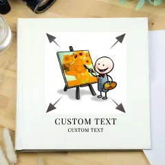 Personalised Photo Upload Square Album, Custom Wedding Memory Book Engraved Text Gift thumbnail 2