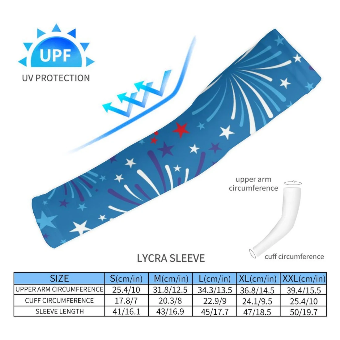 Arm Sleeves size chart