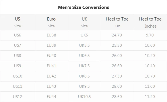 Vancouver High Top Canvas Men's Shoes (Model1013-1) size chart 2