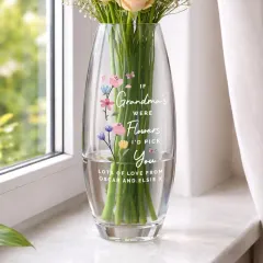 Custom I’d Pick You Bullet Vase, Personalised Floral Glass Vase Gift for Grandma or Mom thumbnail 3