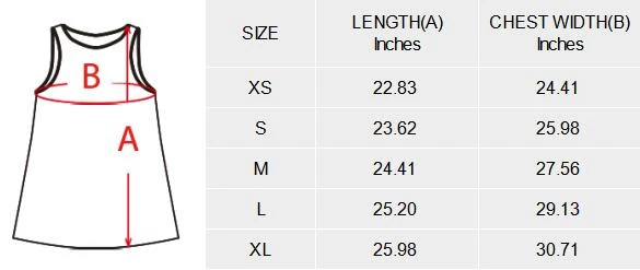 Girls' Sleeveless Dress (ModelD58) size chart