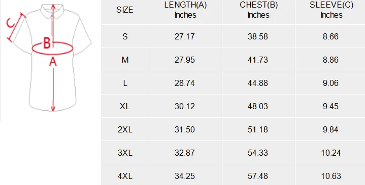 Custom Men's Zipper Polo Shirt ( Model T88 ) size chart