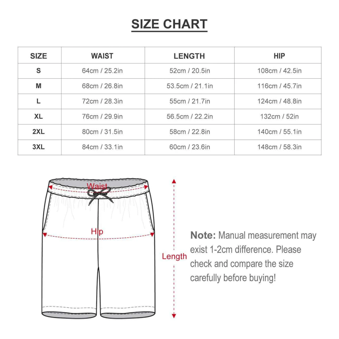Men's Collared Short Sleeve Shirt Set size chart 2