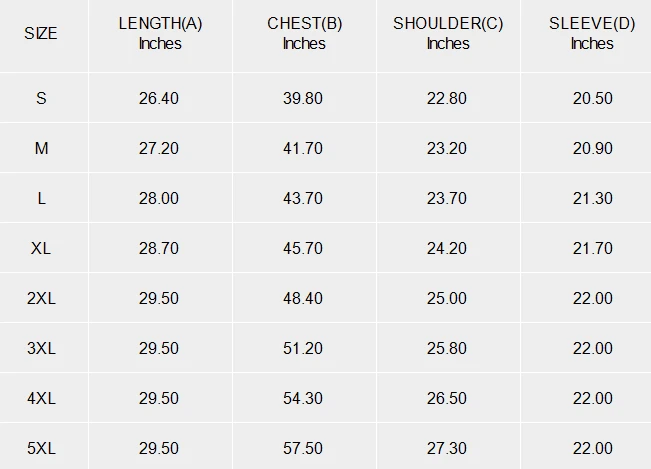 Wrap Neck Long Sleeve Shirt for Women with Custom Design size chart
