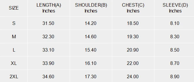 Personalized Dresses: Women's Short Sleeve Crew Neck Dress size chart