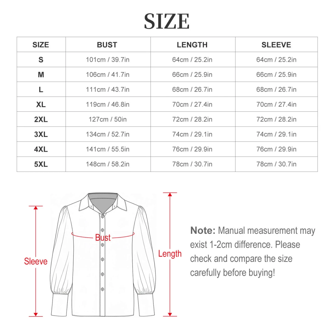 satin lantern shirt for women with your own custom design size chart