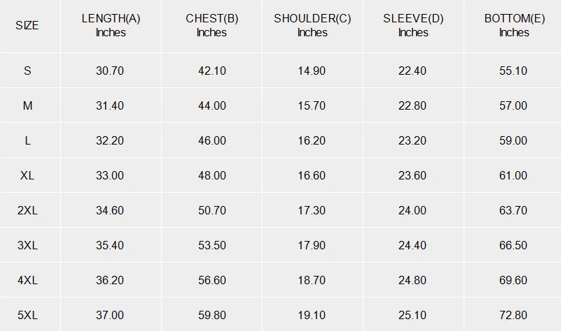 Personalized Square Neck Shirt for Women With Three Buttons size chart