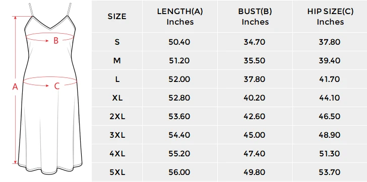 Personalized Dresses: Women's V-Neck Cami Maxi Dress size chart