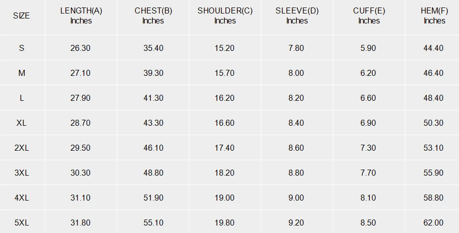 Womens Layered Front Shirt with Decorative Button size chart