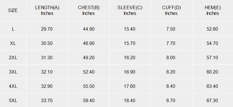 Personalized Cold Shoulder Shirt for Women With Your Design size chart