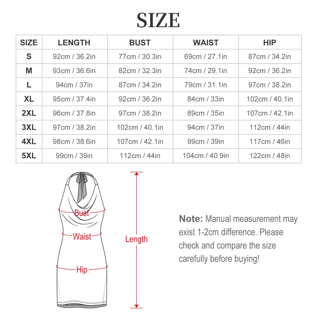Personalized Halter Neck Sheer Cover Up Dress for Beach Days size chart