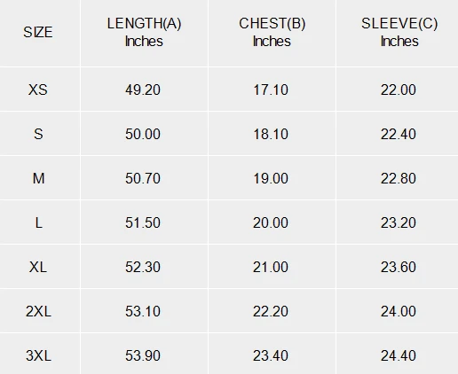 Personalized Long Sleeve Dress: Personalized Long Sleeve V-Neck Dress for Women size chart