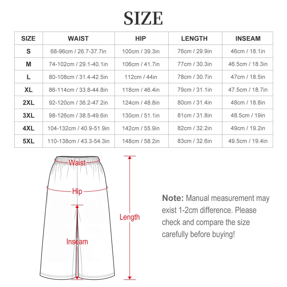 Personalized Two Piece Sets: Sleeveless Top and Wide-Leg Pants size chart 2
