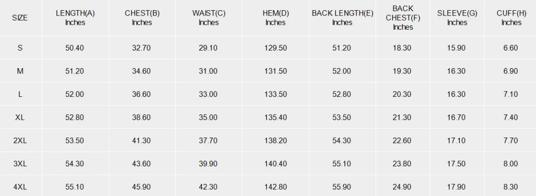 Personalized Two Piece Sets: Women's Maxi Dress and Cardigan size chart