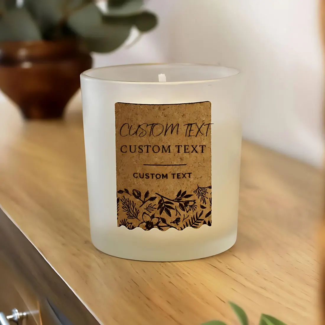 Personalised Wedding Cork Label Candle Jar, Custom Mr and Mrs Scented Candle Gift — photo 2