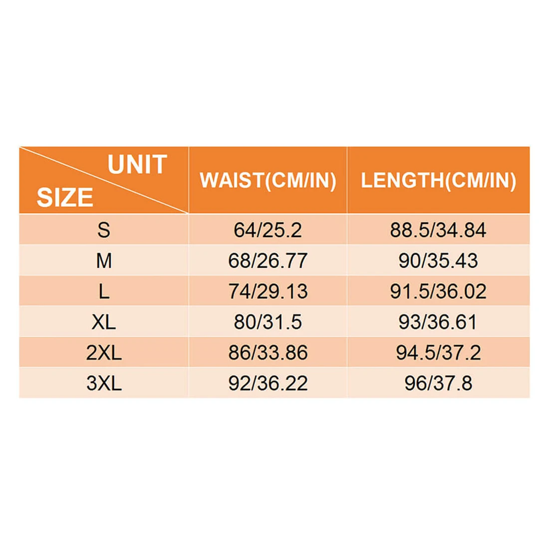 Personalized All Over Print Midi Skirt for Women size chart