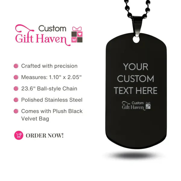 Personalized Graduation Dog Tag Necklace: Personalized Class of 2025 Senior Year Laser engraved Jewelry Gift