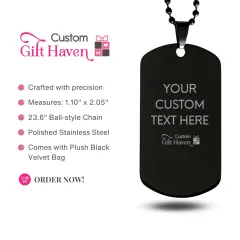 Personalized Graduation Dog Tag Necklace: Custom Class of 2025 Senior Year Engraved Jewelry Gift thumbnail 2